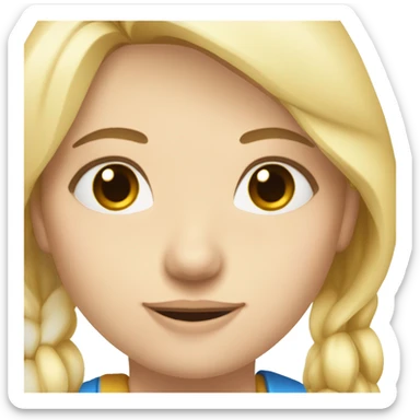 Junge Frau, blonde haar, blaue augen, Schülerin, Jugendliche sticker