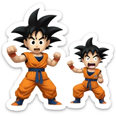 Son goku figting a shake sticker