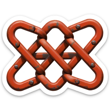 generate me a red chain link sticker