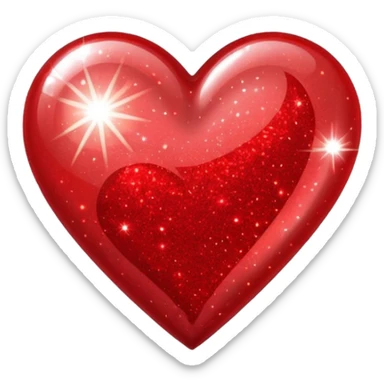 Glitter heart. No bg  sticker