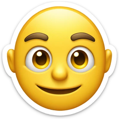 Smug smirk yellow emoji sticker