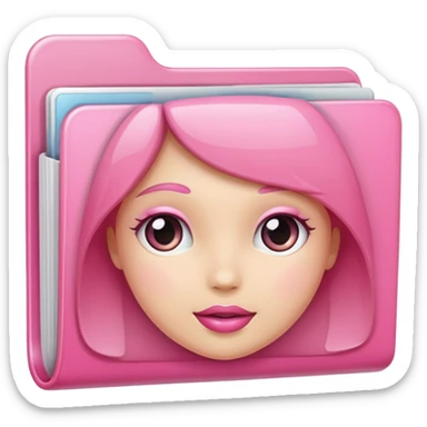 make an archive file with girly pink tones. sticker