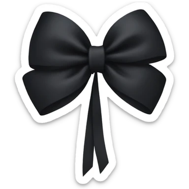Black coquette bow sticker
