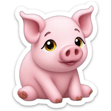 Ty-tulip-stuffed-pig-toy-slouching-sitting-plush-fluffy sticker