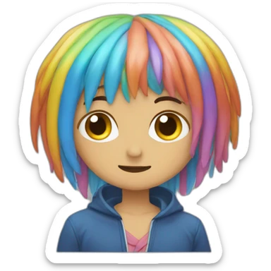 Vomis arc en ciel sticker