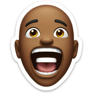 yelling in happiest  sticker