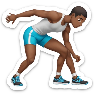 black person bending over sticker