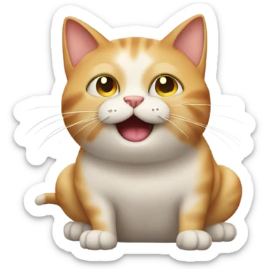Cat farting sticker
