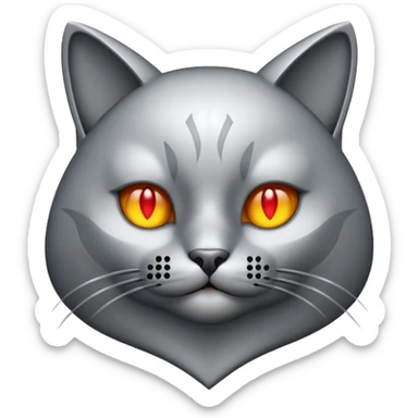 pokerface metal cat sticker