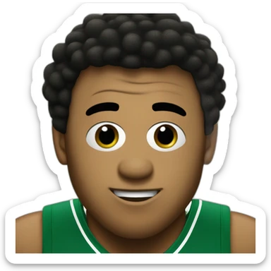 plankton wearing green boston celtics jersey sticker