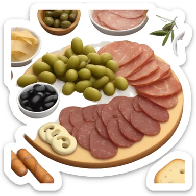 charcuterie board with lots of olives  sticker