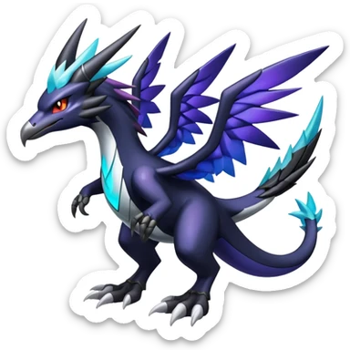 Shiny Dark Nargacuga-Zekrom-Silvally-Noivern-Hybrid (Full body) sticker