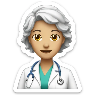 a hospital lady welcome sticker