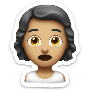 cara pidiendo silencion sticker