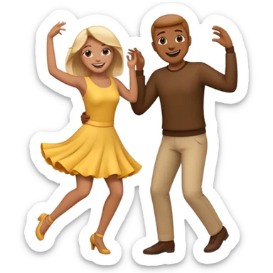 couple dancing, emoji sticker