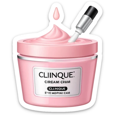 Light pink small Clinique tub with eye cream sticker