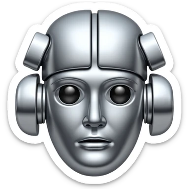 write "AI" with symbol of psychology  sticker