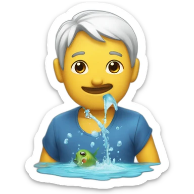 Tomando água sticker