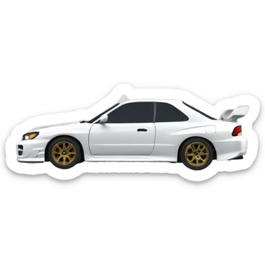 Drift subaru with smoke  sticker