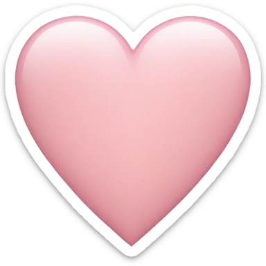 light pink heart sticker
