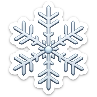 white snowflake white sticker