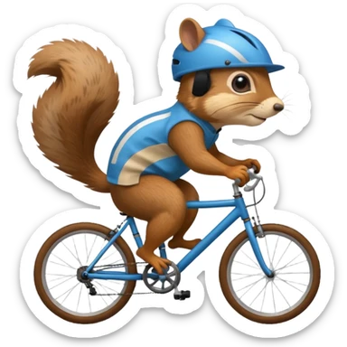 un écureuil cycliste sticker