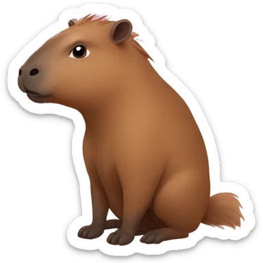 Bella had us holding a capybara sticker