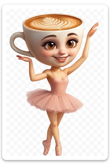 and make her stand straight Extract the character from the background, including the clothes and accessories they are wearing, and place on a transparent background. Keep the original style and appearance exactly the same. and separately give me the picture

 sticker