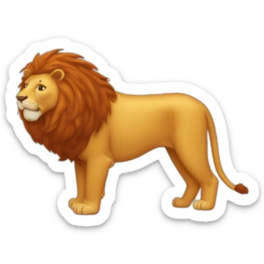 Un lion roux sur un caillou mais non c'est parce qu'en fait tu as raccroché sticker
