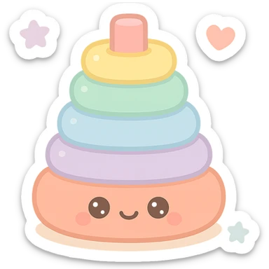 stacking rings baby toy vibrant colors classic design safe for infants sticker