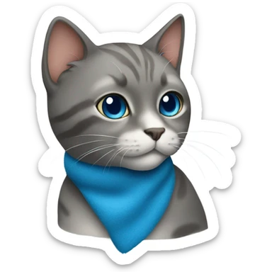 Blue cat sticker