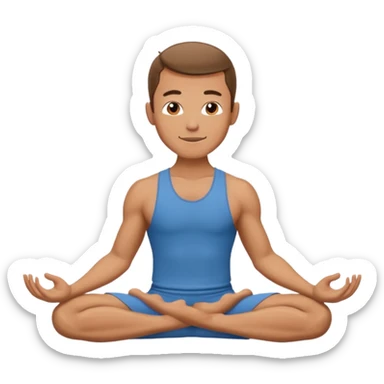 guy working out yoga sticker