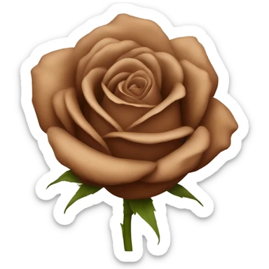 brown rose sticker