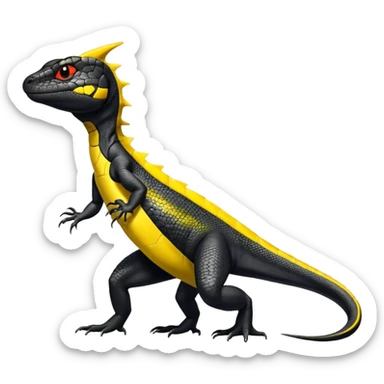 Salandit--Heliolisk-Helioptile-fusion  sticker