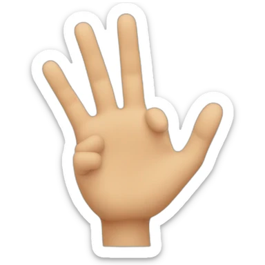 an ok hand gesture with a face in the middle sticker