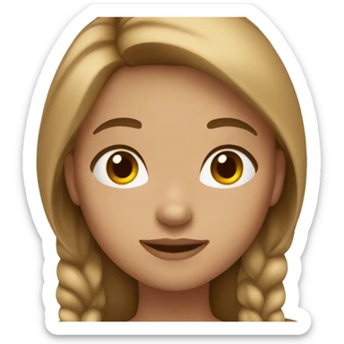 Girl with light brown hair sticker