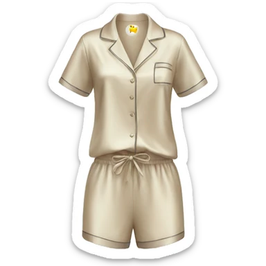 Beige silk short pjs sticker
