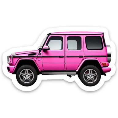 Pink Mercedes g wagon sticker