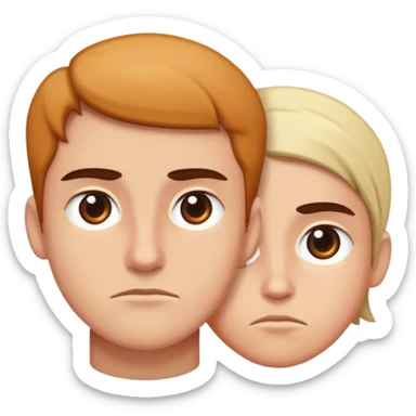 Someone side eyeing another person sticker