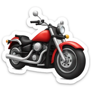 red and black motorcycle  sticker