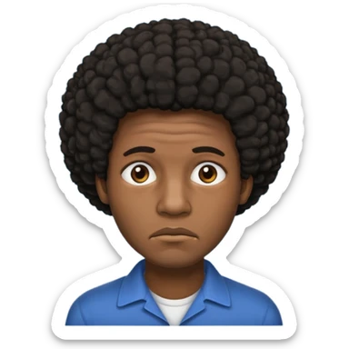 hombre afroamericano cansado   sticker