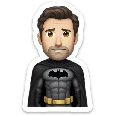 Ben Affleck Batman with cowl sticker