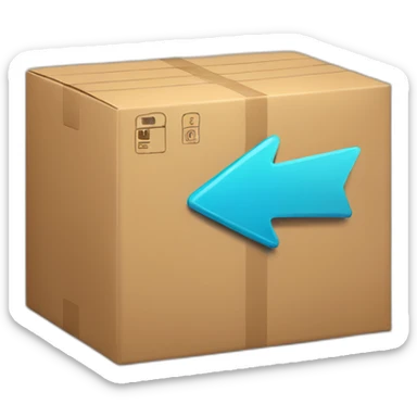 package with arrow on top showing it is shiping or moving sticker
