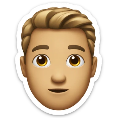 Side eye head tilt a little with a smirk  sticker