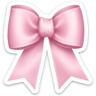 light pink ribbon bow sticker