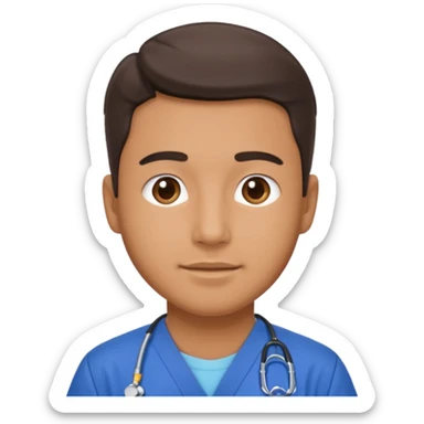 fisioterapia hombre de azul sticker