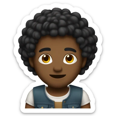 Pelo negro cuerpo gordo  sticker