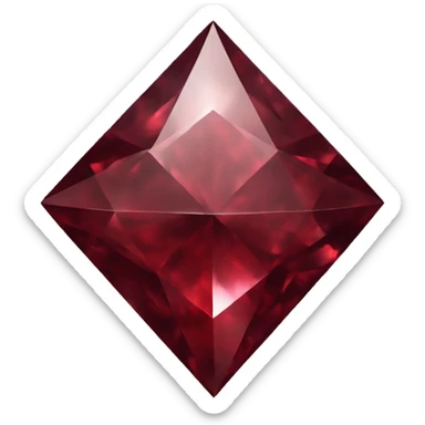 Dark red diamond sticker