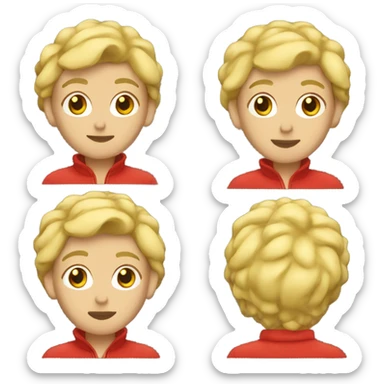 Short blonde hair red tracksuit  sticker