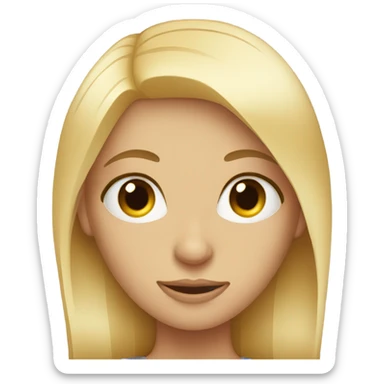 Blonde couple with different colored eyes  sticker